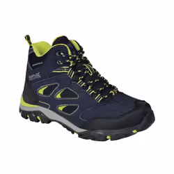 Regatta Childrens/Kids Holcombe IEP Junior Hiking Boots - 9 UK Child, Navy/Lime Punch