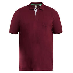 Duke Mens D555 Grant Kingsize Pique Polo Shirt - 4XL, Maroon