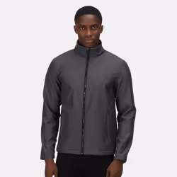 Regatta Mens Eco Ablaze Full Zip Soft Shell Jacket - 3XL, Seal Grey/Black