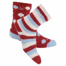 Regatta Childrens/Kids Cosy Boot Socks Set (Pack of 2) - 10 UK Child-12 UK Child, Cherry Pink/Light Blue/White
