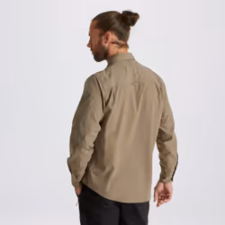 Craghoppers Mens Expert Kiwi Long-Sleeved Shirt - S, Pebble Brown