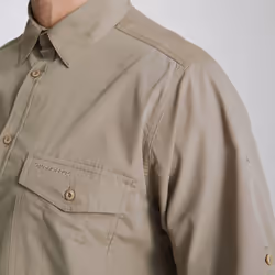 Craghoppers Mens Expert Kiwi Long-Sleeved Shirt - S, Pebble Brown