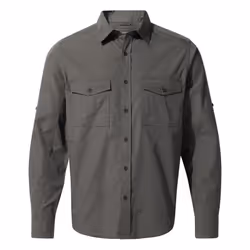 Craghoppers Mens Expert Kiwi Long-Sleeved Shirt - XL, Carbon Grey