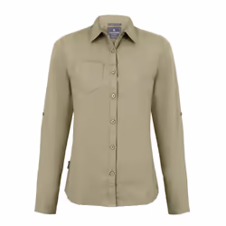 Craghoppers Womens/Ladies Expert Kiwi Long-Sleeved Shirt - 8 UK, Pebble Brown