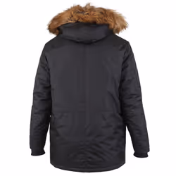 Duke Mens Lovett D555 Kingsize Faux Fur Trim Parka - 6XL, Black