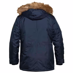 Duke Mens Lovett D555 Kingsize Faux Fur Trim Parka - 5XL, Navy