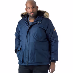 Duke Mens Lovett D555 Kingsize Faux Fur Trim Parka - 3XL, Navy