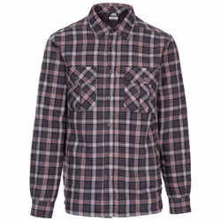 Trespass Mens Rapeseed Check Shirt - L, Dark Grey