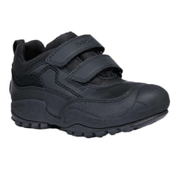 Geox Boys New Savage Abx Leather Trainers - 4 UK, Black