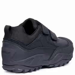 Geox Boys New Savage Abx Leather Trainers - 4 UK, Black