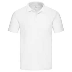 Fruit of the Loom Mens Original Polo Shirt - XL, White
