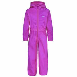 Trespass Childrens/Kids Button Rain Suit - 2-3 Years, Purple Orchid