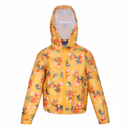 Regatta Childrens/Kids Muddy Puddle Peppa Pig Floral Hooded Waterproof Jacket - 5-6 Years, Glowlight Yellow