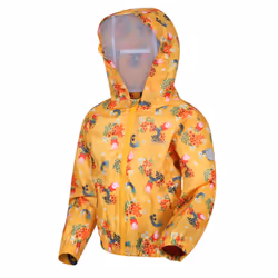 Regatta Childrens/Kids Muddy Puddle Peppa Pig Floral Hooded Waterproof Jacket - 5-6 Years, Glowlight Yellow