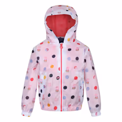 Regatta Childrens/Kids Peppa Pig Polka Dot Hooded Waterproof Jacket - 12-18 Months, Light Pink