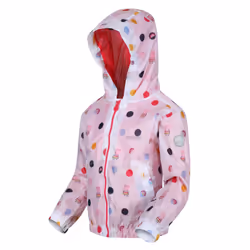 Regatta Childrens/Kids Peppa Pig Polka Dot Hooded Waterproof Jacket - 12-18 Months, Light Pink