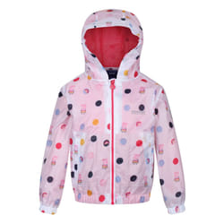 Regatta Childrens/Kids Peppa Pig Polka Dot Hooded Waterproof Jacket - 5-6 Years, Light Pink