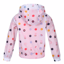 Regatta Childrens/Kids Peppa Pig Polka Dot Hooded Waterproof Jacket - 5-6 Years, Light Pink