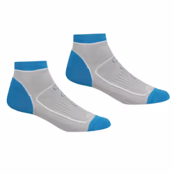 Regatta Womens/Ladies Samaris Trail Colour Block Ankle Socks (Pack of 2) - 3 UK-5 UK, Light Steel/Niagra Blue