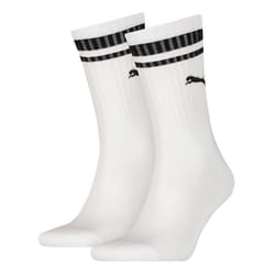 Puma Unisex Adult Heritage Stripe Crew Socks (Pack of 2) - 9 UK-11 UK, White/Black