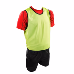 Precision Childrens/Kids Training Mesh 3 Layer Membrane Bib - 4-9 Years, Fluorescent Yellow