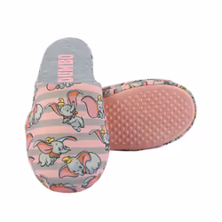 Disney Womens/Ladies Dumbo Slippers - 7 UK-8 UK, Pink/Grey