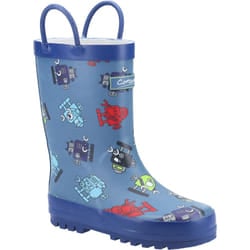 Cotswold Childrens/Kids Puddle Robot Wellington Boots - 8.5 UK Child, Blue