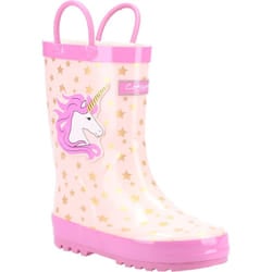 Cotswold Childrens/Kids Puddle Unicorn Wellington Boots - 4.5 UK, Pink