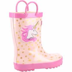 Cotswold Childrens/Kids Puddle Unicorn Wellington Boots - 9 UK Child, Pink