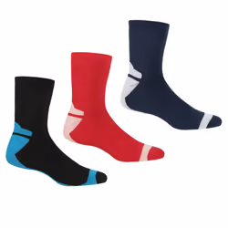 Regatta Womens/Ladies Boot Socks - 6 UK-8 UK, Black/Cherry Pink/Navy