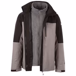 Trespass Mens Austerywick 3 In 1 Waterproof Jacket - S, Grey Marl