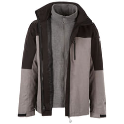 Trespass Mens Austerywick 3 In 1 Waterproof Jacket - S, Grey Marl