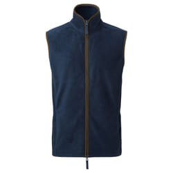 Premier Mens Artisan Fleece Gilet - 3XL, Navy/Brown