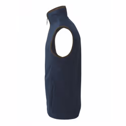 Premier Mens Artisan Fleece Gilet - 3XL, Navy/Brown
