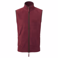 Premier Mens Artisan Fleece Gilet - 2XL, Burgundy/Brown