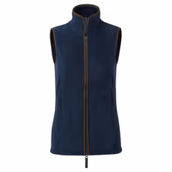 Premier Womens/Ladies Artisan Fleece Gilet - 2XL, Navy/Brown