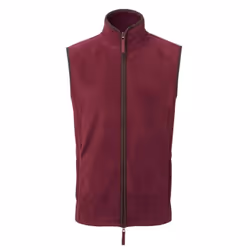 Premier Mens Artisan Fleece Gilet - 3XL, Burgundy/Brown