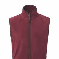 Premier Mens Artisan Fleece Gilet - 3XL, Burgundy/Brown