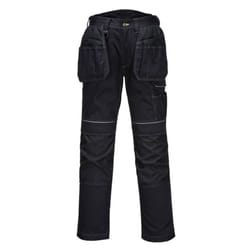 Portwest Mens Holster Stretch Cargo Trousers - 42R, Black