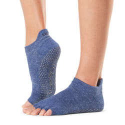 Toesox Womens/Ladies Half Toe Socks - S, Navy Blue