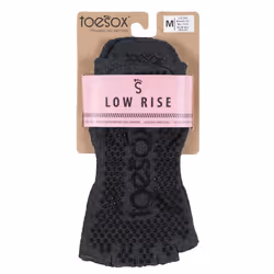Toesox Womens/Ladies Half Toe Socks - L, Black