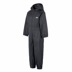 Trespass Childrens/Kids Button Rain Suit - 5-6 Years, Dark Grey