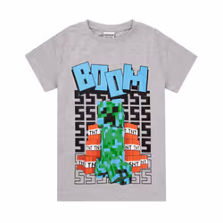 Minecraft Boys Boom T-Shirt - 11-12 Years, Grey