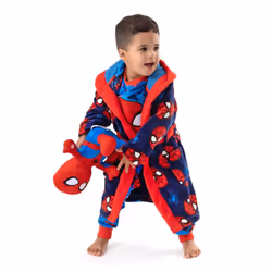 Spider-Man Childrens/Kids Robe - 9-10 Years, Blue/Red