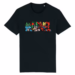 Marvel Unisex Adult Character T-Shirt - S, Black/Red/Green