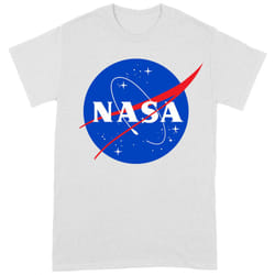 NASA Unisex Adult Insignia T-Shirt - M, White/Blue/Red