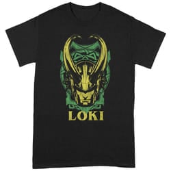 Loki Unisex Adult Badge T-Shirt - S, Black/Yellow/Green