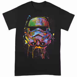 Star Wars Unisex Adult Paint Splatter T-Shirt - XXL, Black