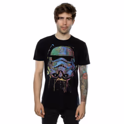 Star Wars Unisex Adult Paint Splatter T-Shirt - XXL, Black