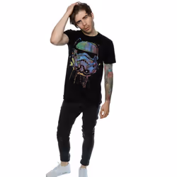 Star Wars Unisex Adult Paint Splatter T-Shirt - S, Black